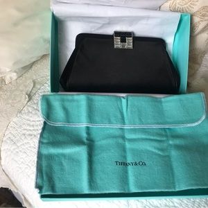 Authentic Tiffany & Co. Black Satin Evening Clutch- NWT